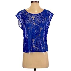 Express Lace Open Back Layering Blouse